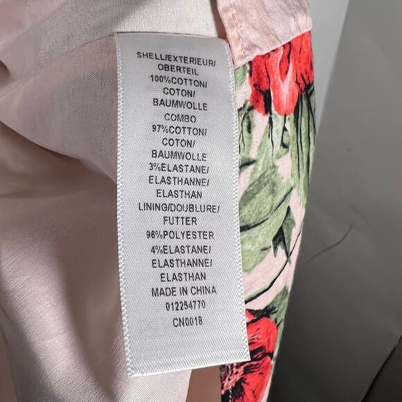 Adrianna Papell Pink Fit & Flare Dress 14 Floral Butterfly Cocktail Party - Picture 9 of 9